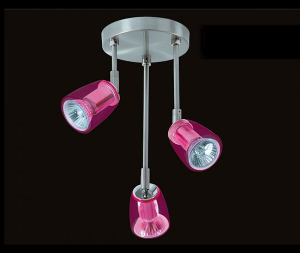 Plafoniera moderna padana lampadari sting 745 3 gu10 led vetro pirex spot orientabili - Padana Lampadari