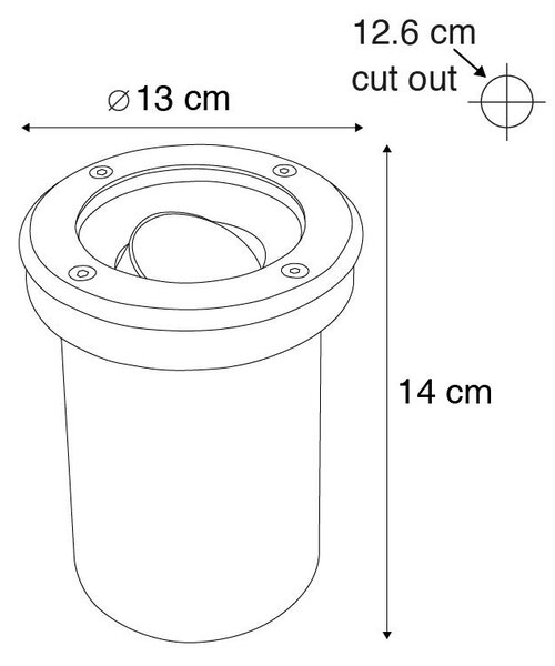 Set di 3 faretti da esterno in acciaio regolabili IP65 - Delux