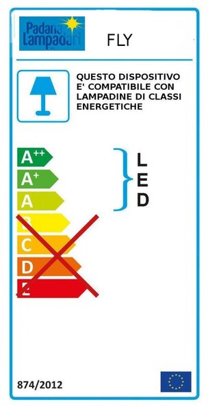 Lampadario classico padana lampadari fly 1067 sg sb e27 led alluminio sospensione - Padana Lampadari