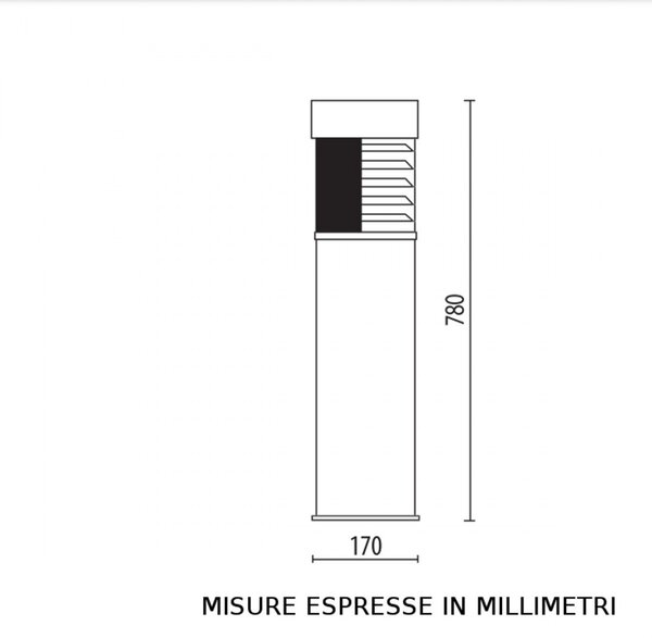 Lampioncino moderno lampadari bartalini bollard 80 half e27 led duralighting lampada terra - Lampadari Bartalini Esterno