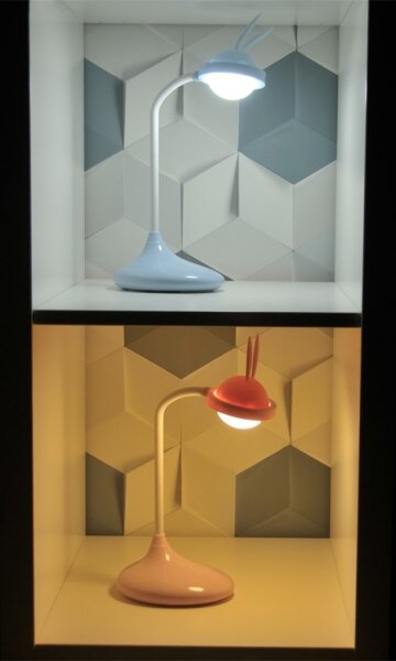 Lampada touch LED per bambini RABBIT LED/0,4W/5V 3000/6500K blu + USB
