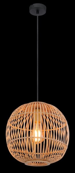 Globo 15368H - Lampadario a sospensione con filo HILDEGARD 1xE27/60W/230V bambù