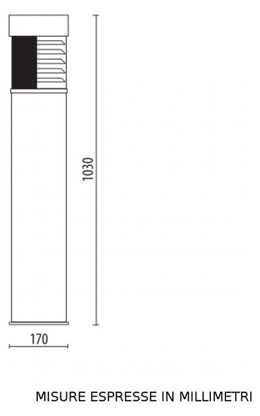 Lampioncino moderno lampadari bartalini bollard 105 half e27 led duralighting lampada terra - Lampadari Bartalini Esterno