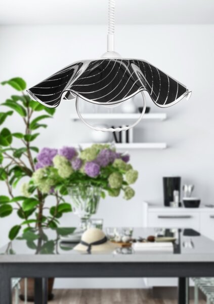 Prezent 41 - Lampadario regolabile LYRA GLASS 1xE27/60W/230V
