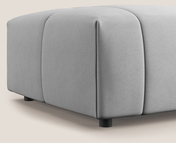 Giotto pouf in morbida microfibra effetto velluto impermeabile idrorep