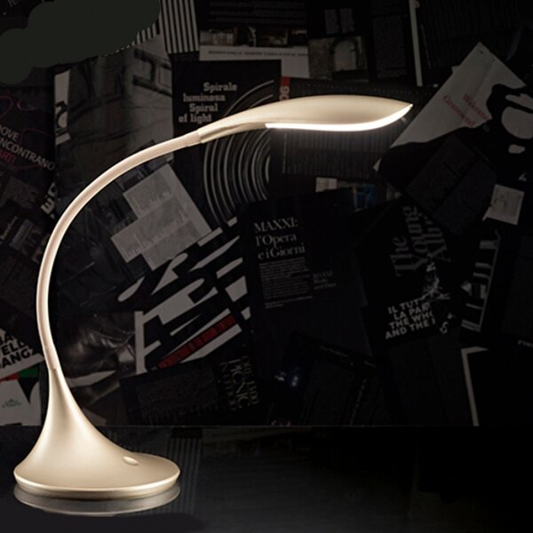 Abat-jour classica perenz sonagli 6034 or led lampada scrivania flessibile oro dimmerabile touch - Perenz