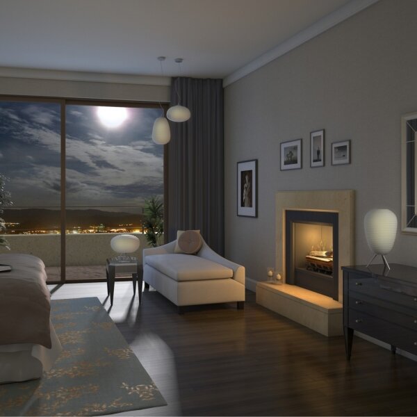 Immax NEO - Lampadario LED RGBW a sospensione con filo dimmerabile COCONO 1xE27/8,5W/100-240V 24 cm
