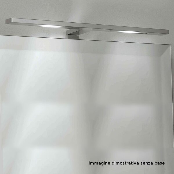 Applique illuminando tango p 6w led 595lm lampada parete bagno specchio quadro moderno ultramoderna metallo cromo interno - Illuminando