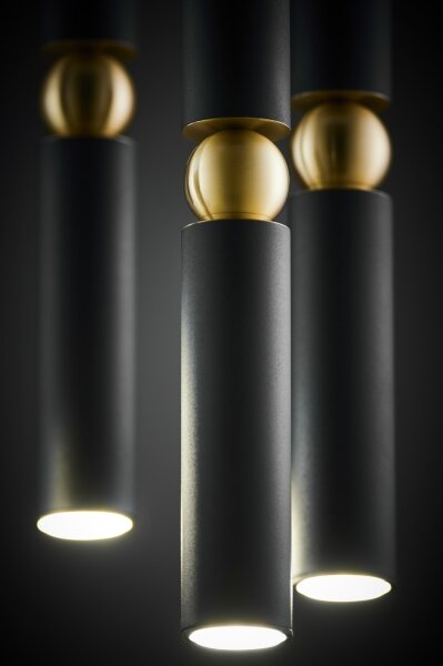 Jupiter 2014 - Lampadario a sospensione con filo ALAS 5xGU10/10W/230V nero/oro