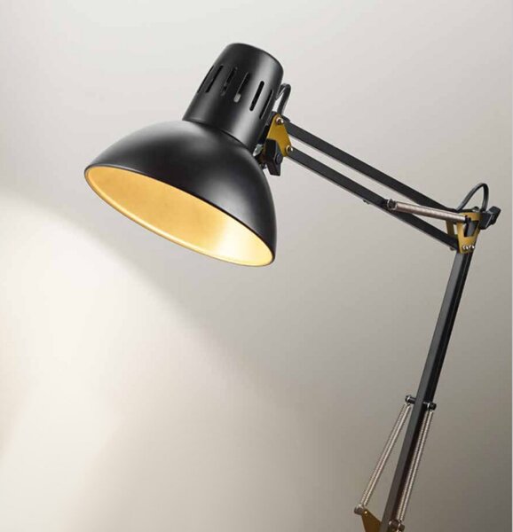 Abat-jour base moderna perenz arc 4025+4025z e27 led lampada tavolo scrivania tecnica orientabile ip20 - Perenz