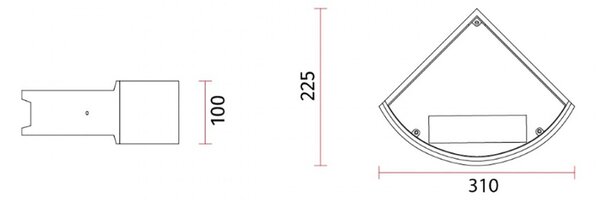 Applique cemento belfiore 9010 ghiglia angle cem 2489b 3080 led lampada parete - Belfiore - 9010