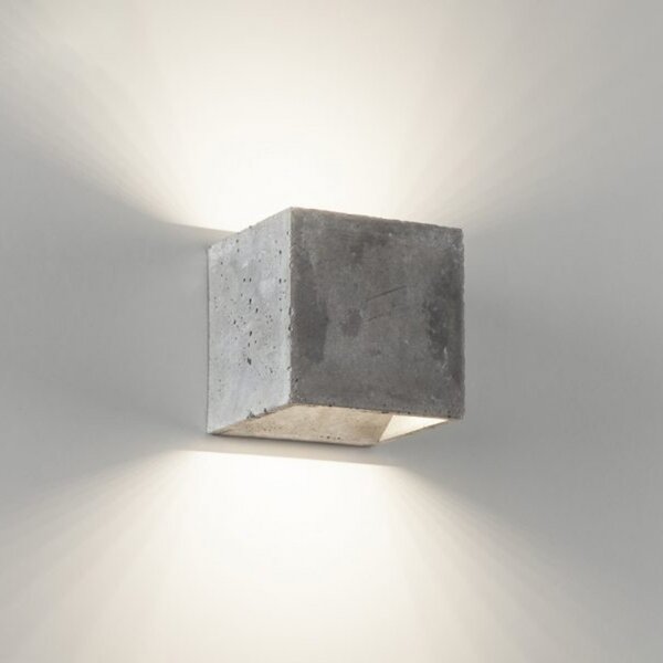 Applique cemento belfiore 9010 kubo cem 2495.3082 led lampada parete rustica - Belfiore - 9010
