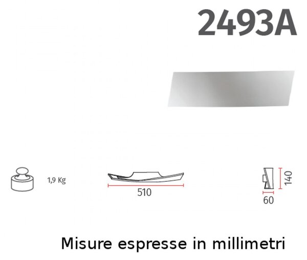Applique gesso 9010 belfiore otilla small 2493a.3003 led lampada parete wireless - Belfiore - 9010