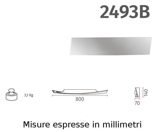 Applique gesso 9010 belfiore otilla 2493b.3003 led lampada parete wireless - Belfiore - 9010