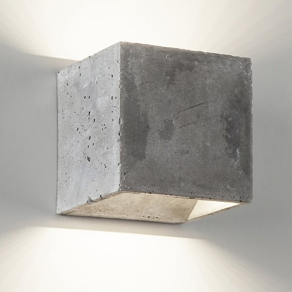 Applique cemento belfiore 9010 kubo cem 2495.3082 led lampada parete rustica - Belfiore - 9010