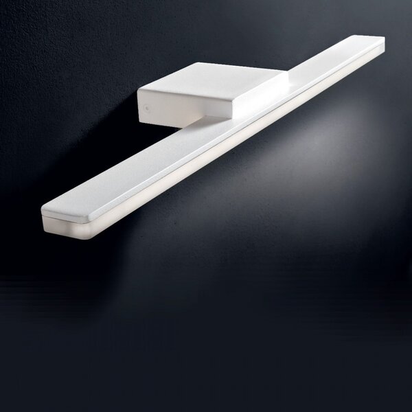 Applique moderno illuminando airone led lampada parete specchio quadro metallo bianco interni 12w 1226lm 3000°k - Illuminando
