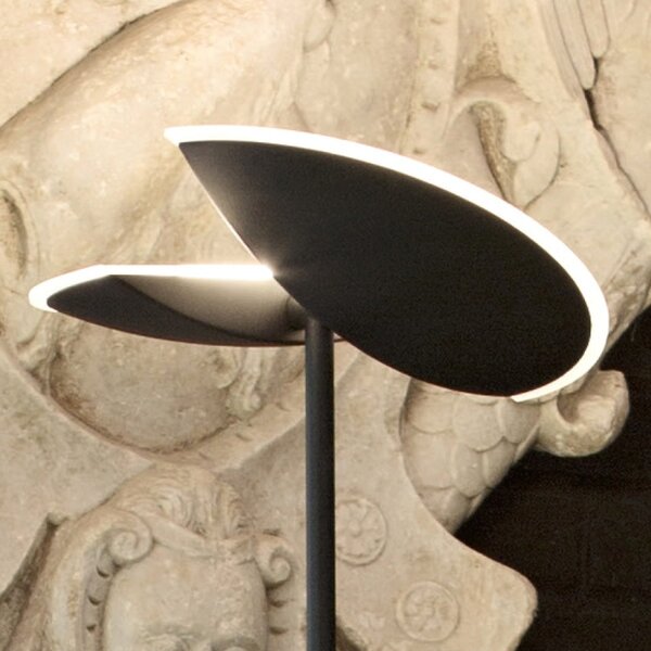 Piantana moderna gea luce ping pong gpin01 led alluminio vetro lampada terra - Gea Luce