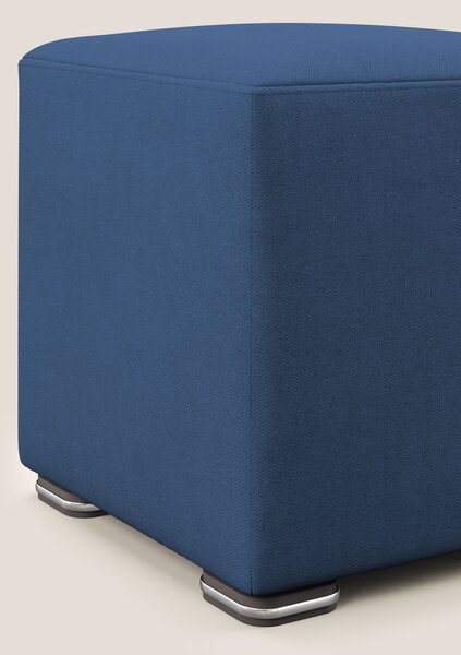 Cube pouf in tessuto morbido impermeabile T02 blu