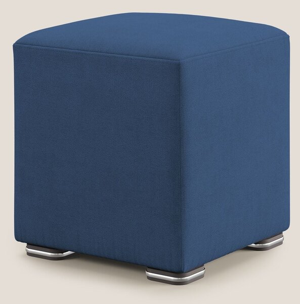Cube pouf in tessuto morbido impermeabile T02 blu