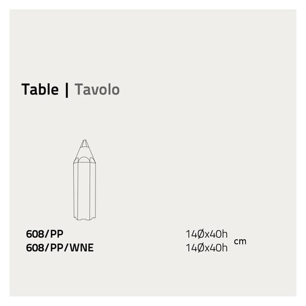 Abat-jour cameretta linea zero pin pen 608 pp e27 led polilux lampada tavolo matita - Linea Zero