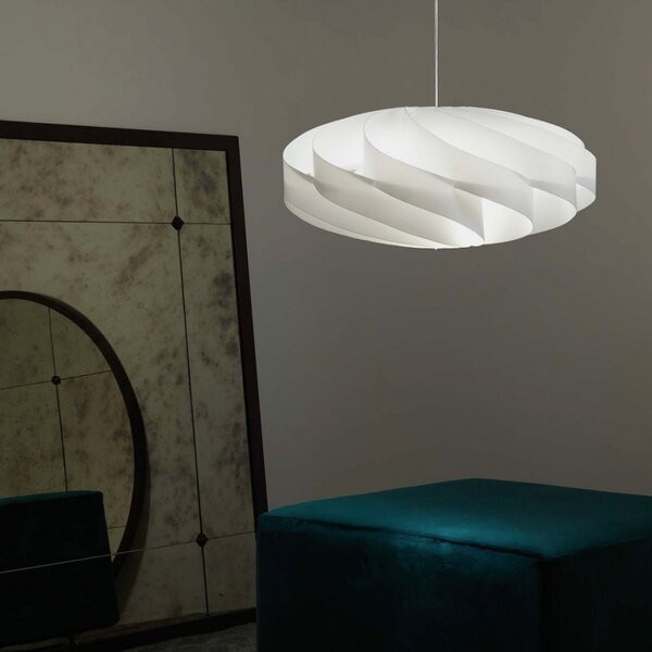 Lampadario moderno linea zero flat s e27 led polilux bianco sospensione camerette - Linea Zero