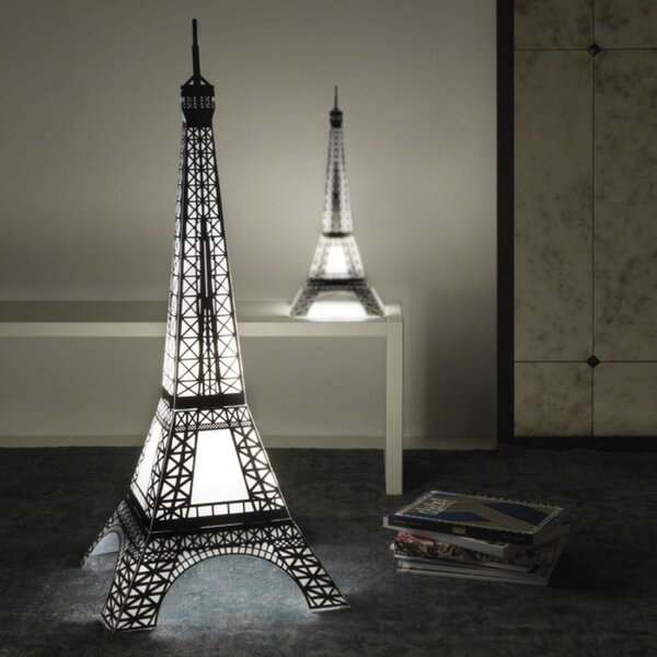Piantana moderna linea zero eiffel 120 e27 led polilux lampada terra - Linea Zero