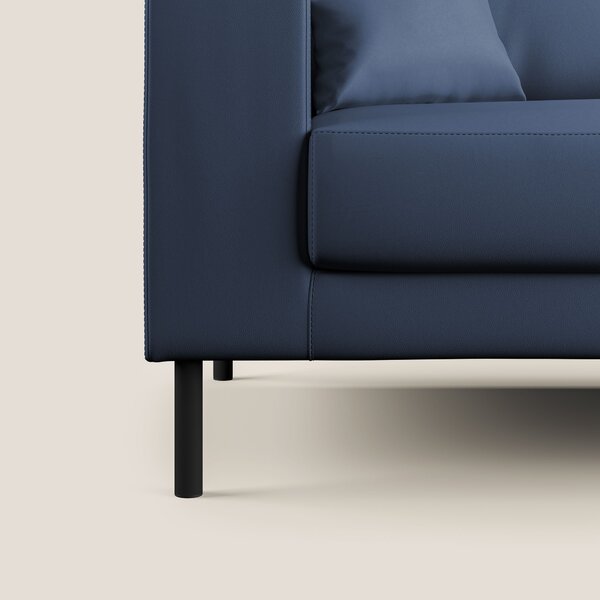 Uranio divano moderno lineare in Ecopelle impermeabile T04 blu