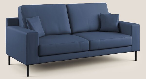 Uranio divano moderno lineare in Ecopelle impermeabile T04 blu