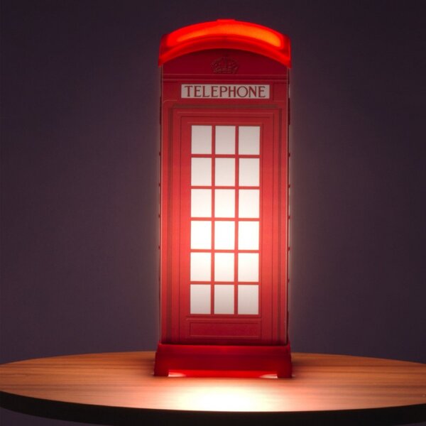 Abat-jour cameretta red phone box e27 led polilux lampada tavolo - Linea Zero