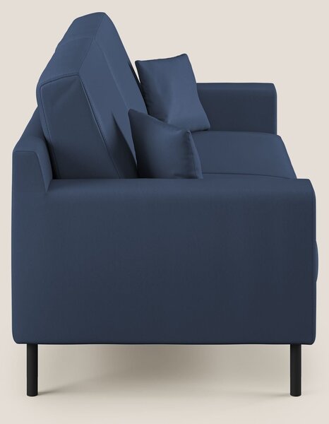Uranio divano moderno lineare in Ecopelle impermeabile T04 blu