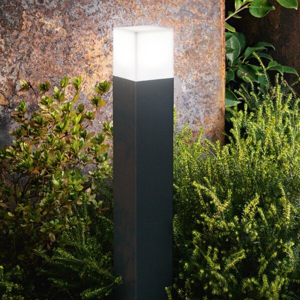Lampioncino esterno gea led aditi ges412 led lampada terra antracite moderno lampada terra alluminio e27 70cm ip44 - Gea Led