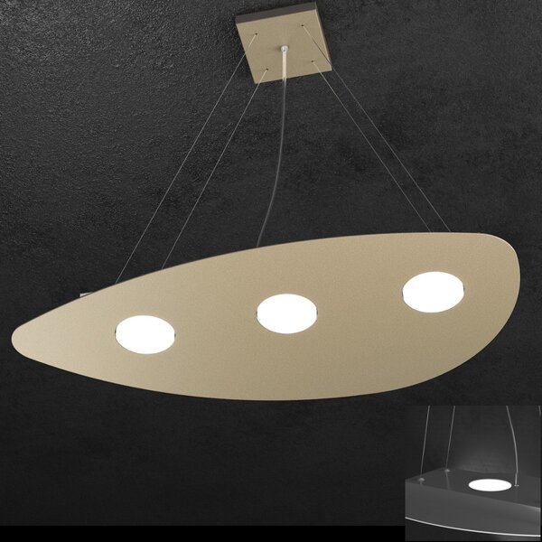 Lampadario moderno top light shape 1143 s3+2 gx53 led metallo sospensione - Top Light