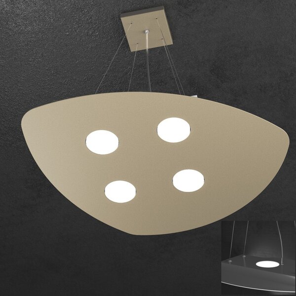 Lampadario moderno top light shape 1143 s4+2 gx53 led metallo sospensione - Top Light