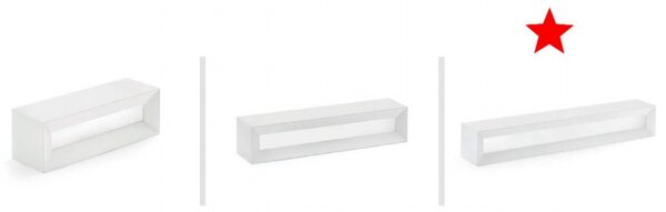 Applique moderno sforzin hermione t210 g9 led gesso verniciabile biemissione lampada parete - Sforzin Illuminazione