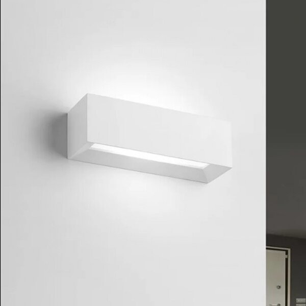 Applique moderno sforzin hermione t208 g9 led gesso verniciabile biemissione lampada parete - Sforzin Illuminazione
