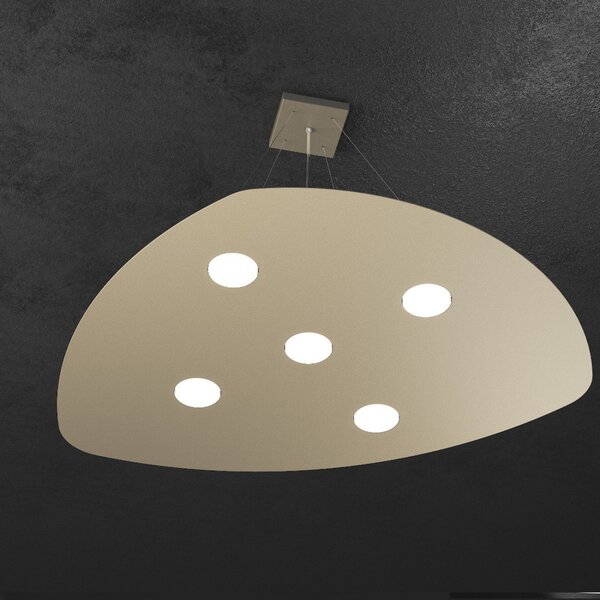 Lampadario moderno top light shape 1143 s5+2 gx53 led metallo sospensione - Top Light