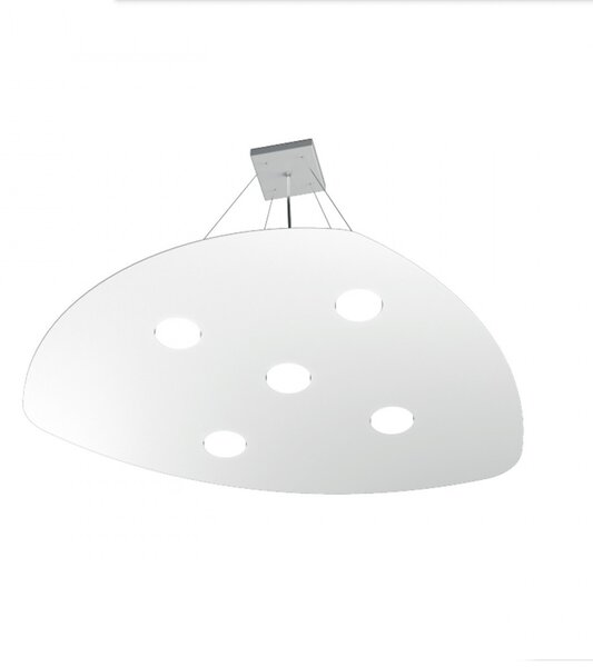 Lampadario moderno top light shape 1143 s5+2 gx53 led metallo sospensione - Top Light