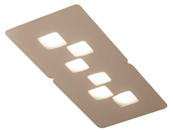 Plafoniera gea luce bilbao pm gx53 led tortora lampada soffitto moderna - Gea Luce