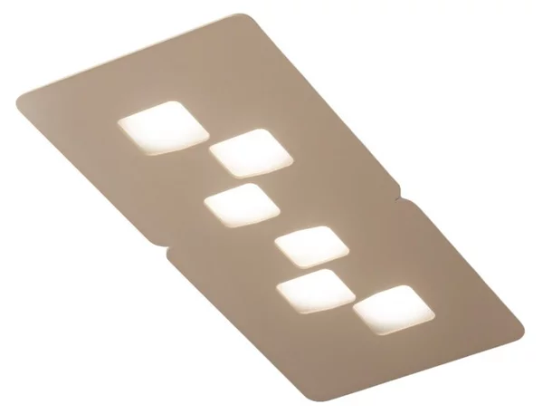 Plafoniera gea luce bilbao pm gx53 led tortora lampada soffitto moderna - Gea Luce