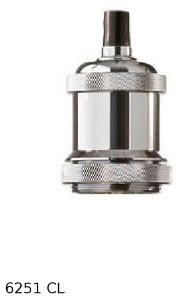 Lampadario perenz composizione moderna 6251 cl led e27 lampada soffitto cromo lucido cavo tessuto nero multiluce ragno interni - Perenz