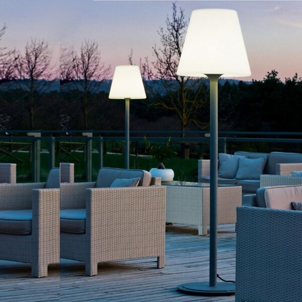 Piantana moderna livos lounge 379 377 e27 led alluminio resina lampada terra - Livos