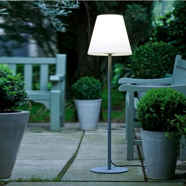 Piantana moderna livos lounge 379 377 e27 led alluminio resina lampada terra - Livos