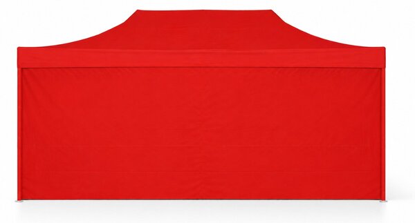 Gazebo pieghevole 4x8m ALU Premium con 4 pareti laterali chiuse - Rosso