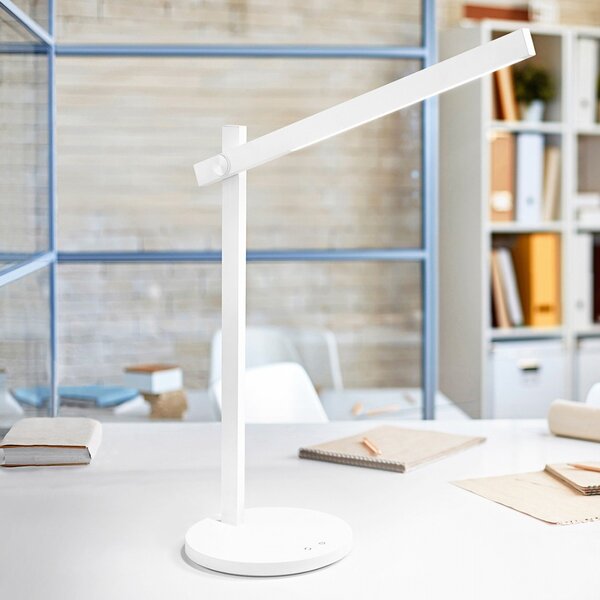 Abat-jour moderno perenz ruler 6646 b led lampada scrivania alluminio plastica touch orientabile dimmerabile - Perenz