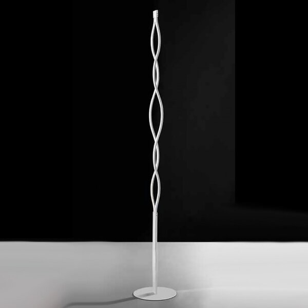 Piantana moderna illuminando alice te 2 led lampada terra metallo bianco interno 20w 3000°k 1600lm - Illuminando
