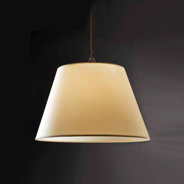 Lampadario classico illuminando street soft sp 40 led sospensione pergamena avorio treccia metallo brunito interni e27 - Illuminando