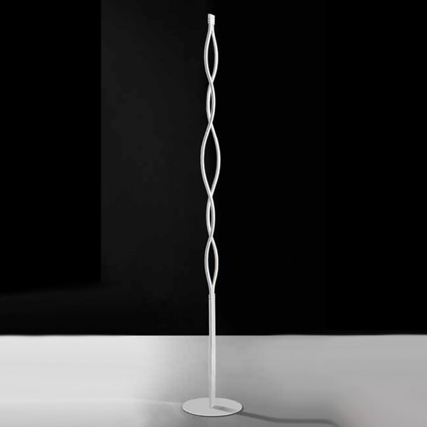 Piantana moderna illuminando alice te 2 led lampada terra metallo bianco interno 20w 3000°k 1600lm - Illuminando