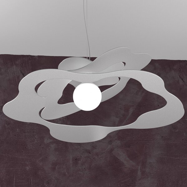Lampadario moderno top light ripples 1158 s70 e27 led metallo sospensione - Top Light