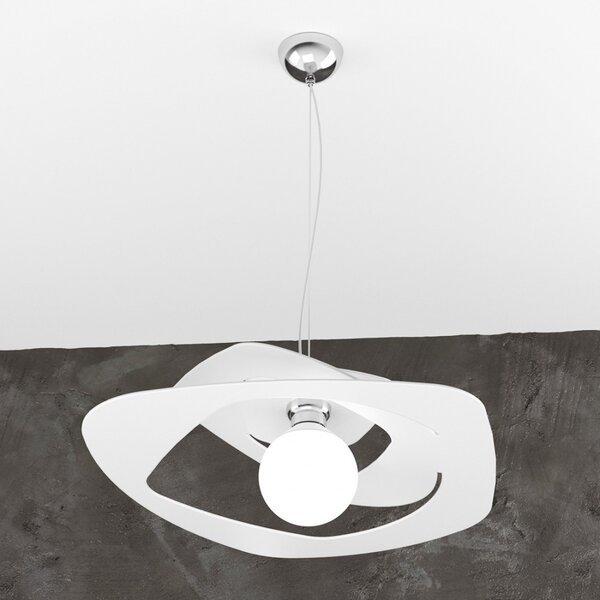 Lampadario moderno top light warped 1157 s50 e27 led metallo sospensione - Top Light