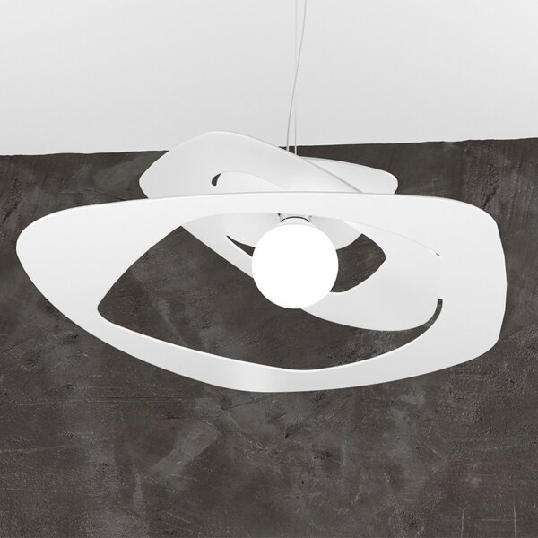 Lampadario moderno top light warped 1157 s65 e27 led metallo sospensione - Top Light